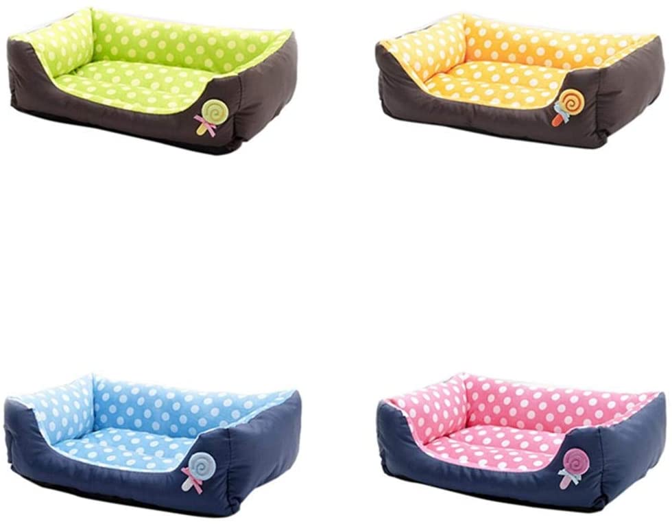  Suave Y Cálida Mascota Perro Cama Para Gatos Cojín Para Cachorros Casa Perrera Alfombrilla Para Perros Cojín De Invierno Perros Perros Gatos Productos Lavables Para Mascotas Cama 68X55X16Cm Rosa 