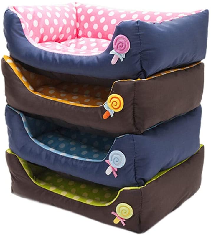  Suave Y Cálida Mascota Perro Cama Para Gatos Cojín Para Cachorros Casa Perrera Alfombrilla Para Perros Cojín De Invierno Perros Perros Gatos Productos Lavables Para Mascotas Cama 68X55X16Cm Rosa 