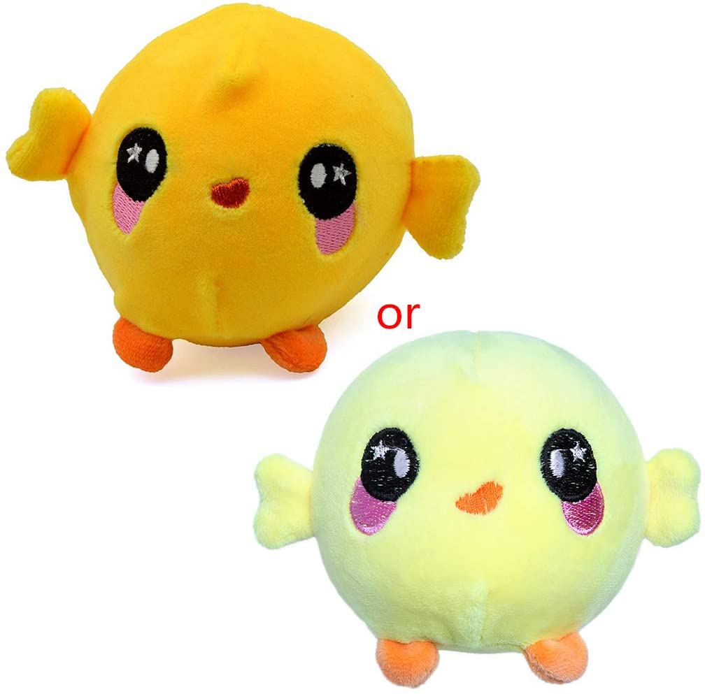  suoryisrty Peluches, Juguetes de descompresión de Felpa Pelota de Dibujos Animados Chick Ball Alivio del estrés de Rebote Lento 