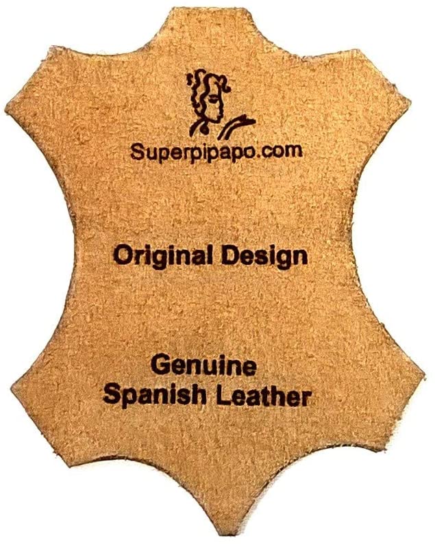  Superpipapo Original Collar para Perro de Cuero Negro con Pinchos, Todas Las Tallas, Correa Opcional, Diseño Original Artesano con Olivo, Grande, 55 cm X: Cuello 40-45 cm, Ancho 28mm 