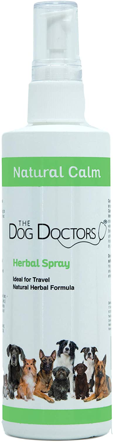  The Dog Doctors Spray calmante de Hierbas Ideal para Mascotas, solución calmante para Perros para Viajar o en Momentos de Necesidad, 240 ml 