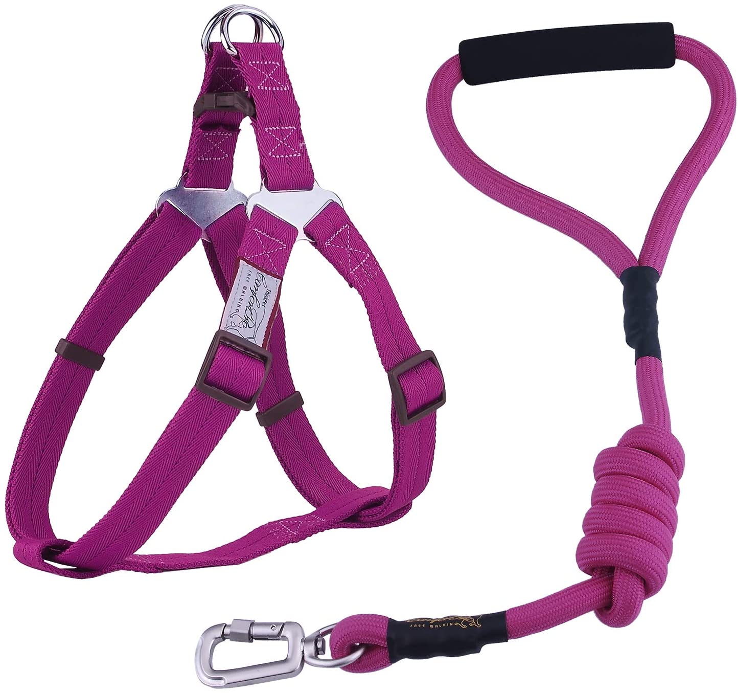  ThinkPet ComfortPro Kit de Correa y arnés Perro Conjunto Correa de Cuerda Resistente y arnés Ajustable para Perros Mediano Grande para Paseo 