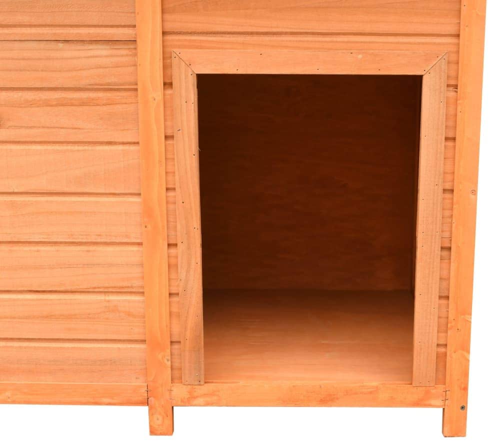  Tidyard Caseta para Perros Madera Maciza de Pino y Abeto 72x85x82 cm 