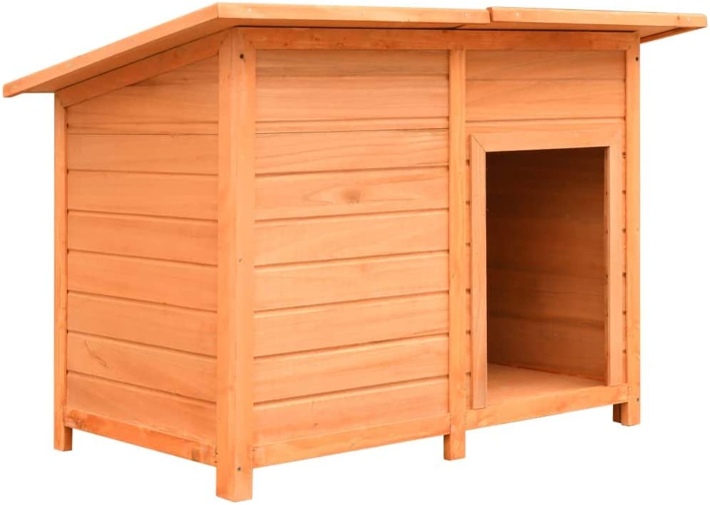  Tidyard Caseta para Perros Madera Maciza de Pino y Abeto 72x85x82 cm 