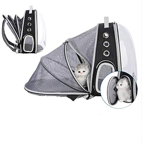  Tienda de campaña Plegable Mochila para Kitty Puppy Chihuahua Pet Carrier Cápsula transparente Transpirable Viaje al aire libre Mochila plegable Carpa 