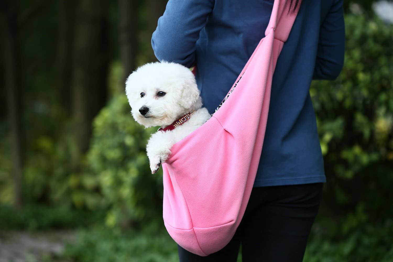  transportín Bolsa de Viaje para Mascotas Bolsa Portador de Perro Bolso de Hombro para Perros Gatos (Rosado) 