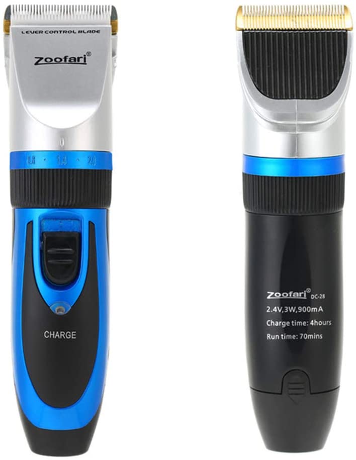  Trimmer eléctrico perro Pet Clipper máquina de afeitar, máquina de afeitar recargable inalámbrica Gato y bajo ruido a prueba de agua, la preparación del perro del gato, Recorte, rasurado, corte 