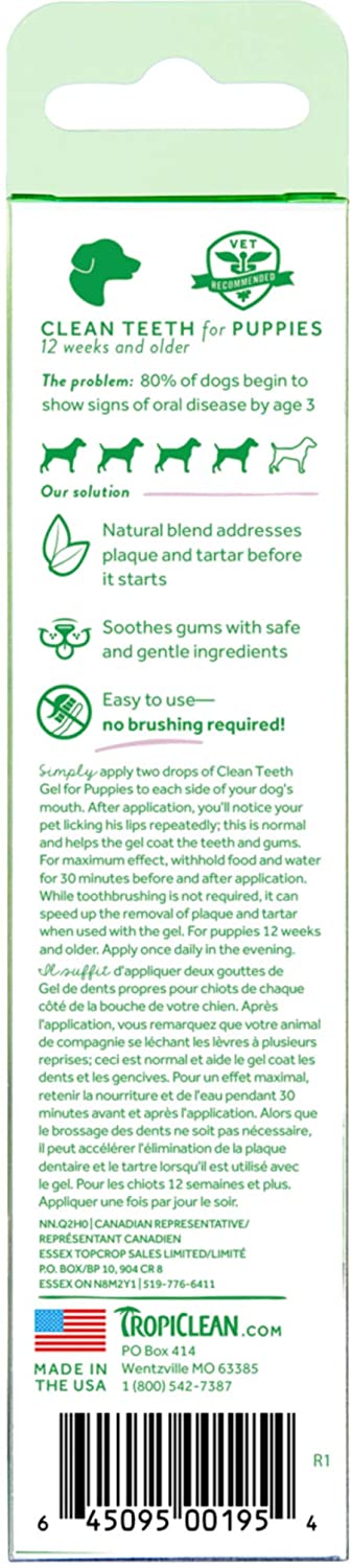  TROPICLEAN Fresh Breath, Gel de Dientes para Perros, 59 ml 