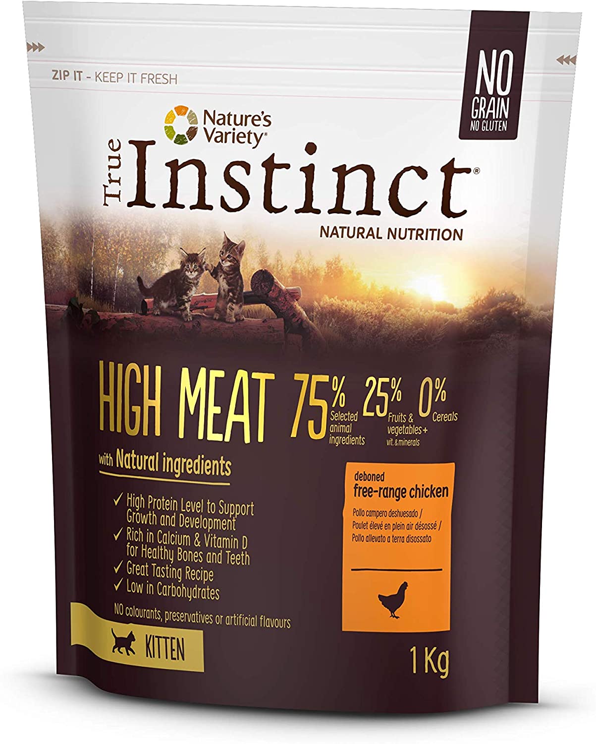  True Instinct High Meat Kitten - Pienso para gatitos con pollo deshuesado 1000 g 