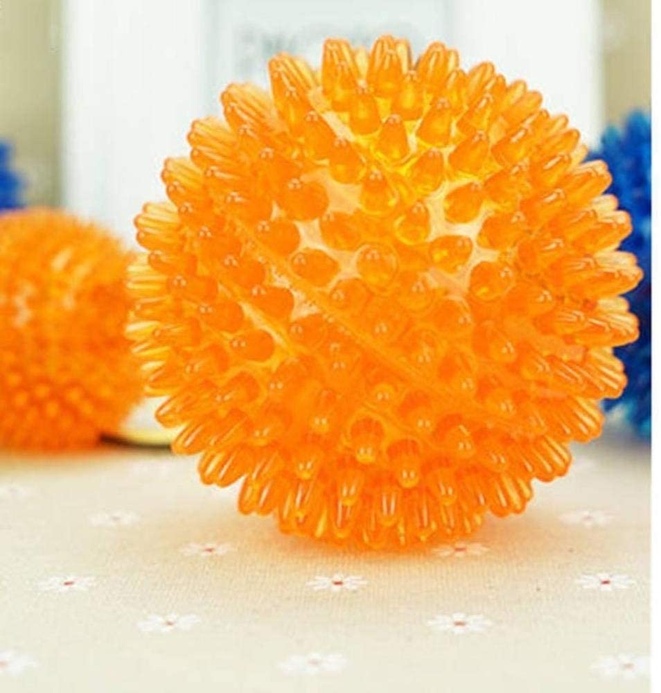  tuimao Pelota De Juguete Pet Dog Ball Toys Soft Spike Teeth Chew Toys para Perros Pinball Interative Pet Ball Toys Squeaker Bouncing Fun Pet Play Toy, Verde, S 