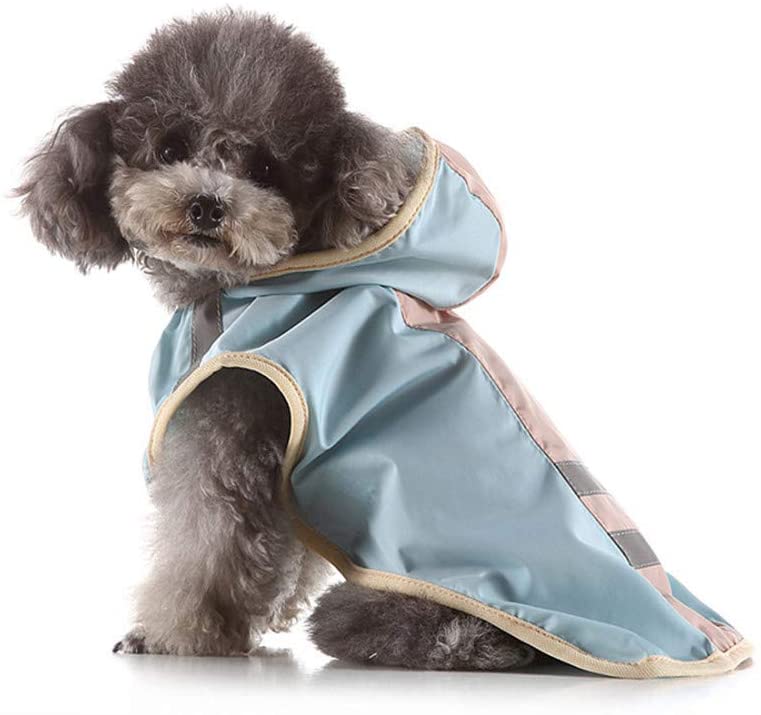  TUOTANG Chubasquero para Perros Impermeable para Mascotas Poncho de Ropa para Perros, Impermeable, Ligero, Reflectante,Azul 1,XX-Large 