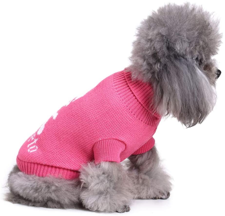  TUOTANG Ropa para Perros Disfraz de Navidad Suéter de Copo de Nieve Ropa para Mascotas de Halloween Jersey de Alce,Color 11,XL 