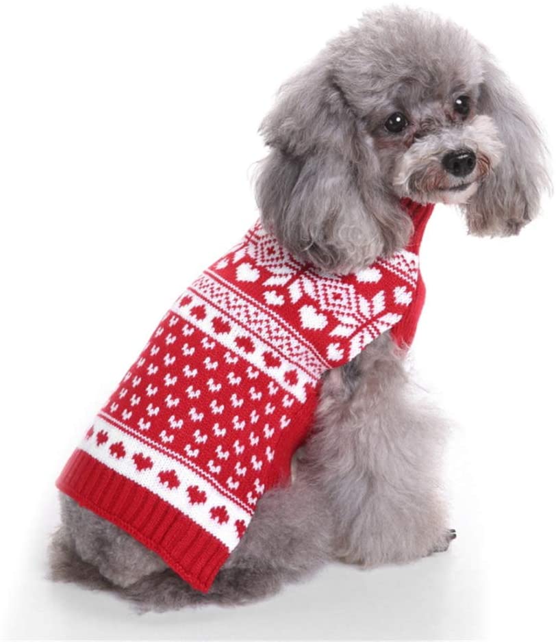  TUOTANG Suéter de Perro Suéter de Navidad para Mascotas Ropa para Mascotas de Cuello Alto de Punto Suéter Perro Suéter,Color 15,XX-Large 