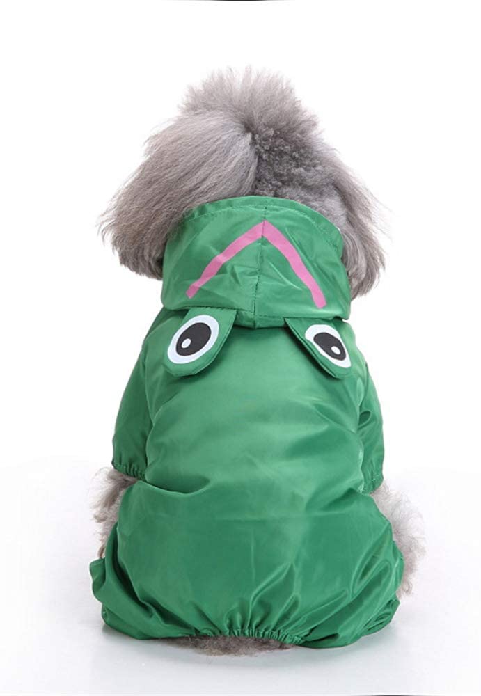  TUOTANG Suministros para Mascotas Chubasquero para Perros Impermeable para Ropa de Mascotas Poncho de Perro,Verde,XS 