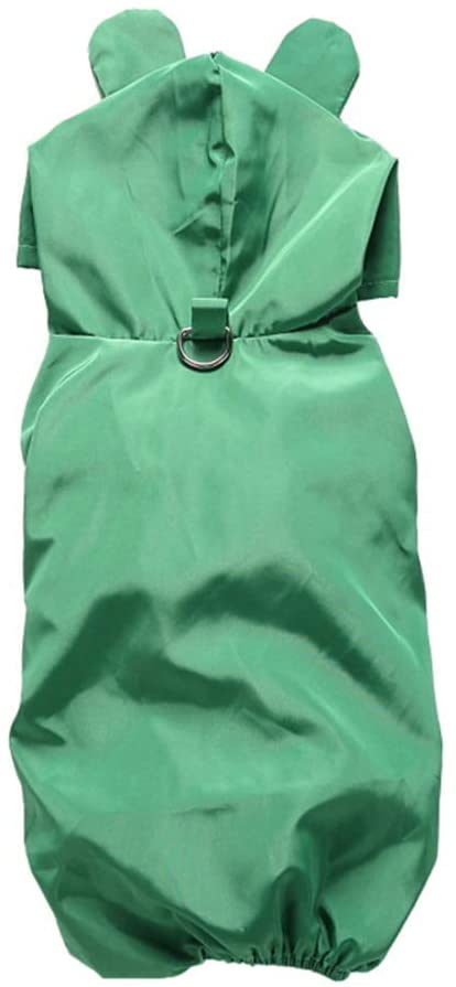  TUOTANG Suministros para Mascotas Chubasquero para Perros Impermeable para Ropa de Mascotas Poncho de Perro,Verde,XS 