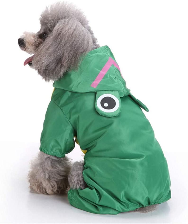  TUOTANG Suministros para Mascotas Chubasquero para Perros Impermeable para Ropa de Mascotas Poncho de Perro,Verde,XS 