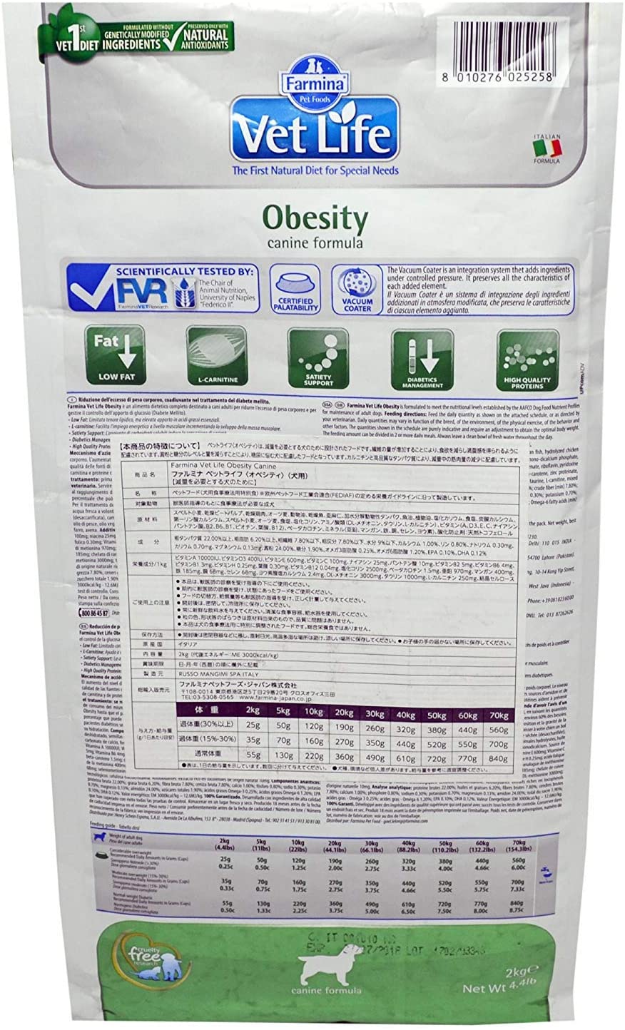  Vet Life Comida para Perros Obesity Canine Formula - 12 kg 