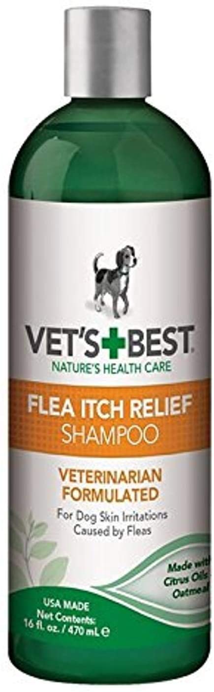  Vet's Best Champú para Perros de Alivio de La Picazón de Pulga Tratamiento de pulgas para Perros con aceites Naturales, 470ml 