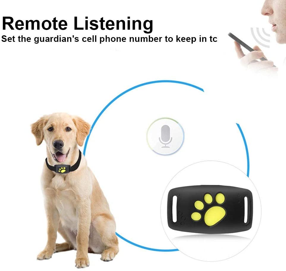  W-Pet GPS rastreador para Perro, Resistente al Agua, Monitor de Actividad, Gato GPS, Collar rastreador con Collar Ligero, antipérdida, Plataforma de Seguimiento en línea 