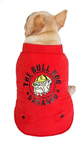  WANGSHI Bago Suéter De Bulldog Francés Ropa Suéter De Perro Gordo Perro Mediano Chaleco De Algodón Chaleco Mascota Otoño Invierno Espesar Sudadera Bulldog Naranja Busto XXL 68 Longitud de Espalda 38 