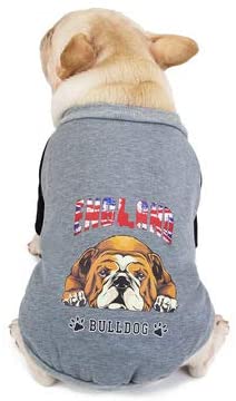  WANGSHI Bago Suéter De Bulldog Francés Ropa Suéter De Perro Gordo Perro Mediano Chaleco De Algodón Chaleco Mascota Otoño Invierno Espesar Sudadera Bulldog Naranja Busto XXL 68 Longitud de Espalda 38 