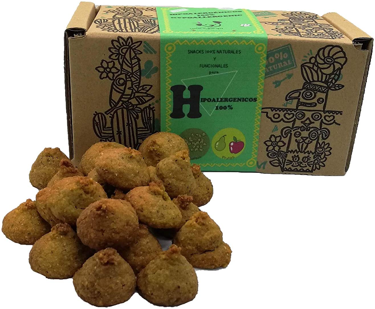  Waniyanpi Snacks 100% Hipoalergénicos para Perros con alergias alimentarias. Elaborados con Fruta y Zanahoria- 200g 