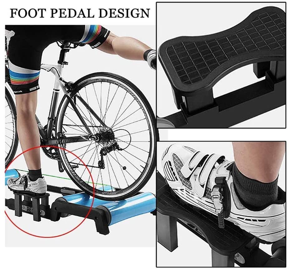  WAWZNN Bicicleta estática Cubierta Turbo Trainer Soporte de Bicicleta para Entrenador Plegable de Interior, Apto para Entrenamiento de Ciclismo Indoor 