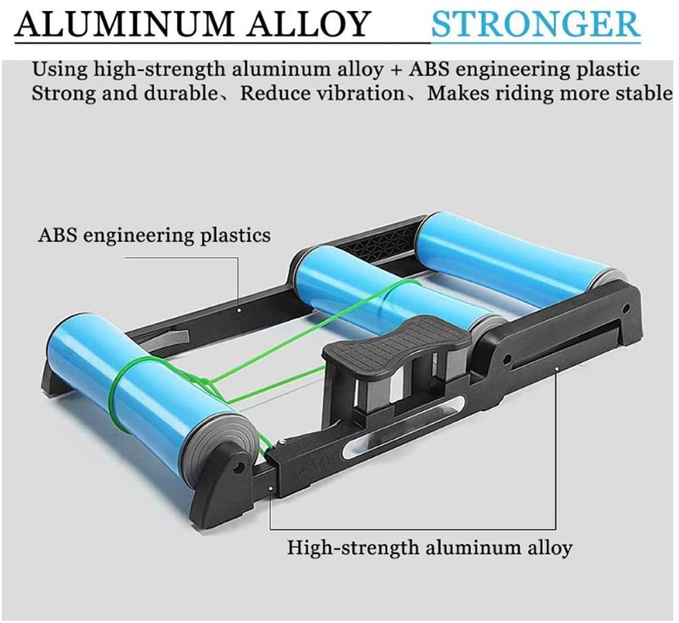  WAWZNN Bicicleta estática Cubierta Turbo Trainer Soporte de Bicicleta para Entrenador Plegable de Interior, Apto para Entrenamiento de Ciclismo Indoor 