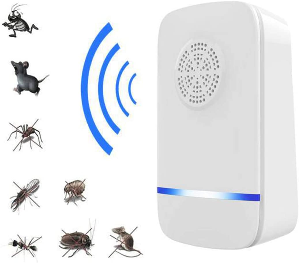  WSZZF311 Inicio USB Portátil Mosca Eléctrica Trampa Ultrasónica Repelente de Mosquitos Repelente de Mosquitos Ratones Rata Roedor Anti Moustique Control de Rechazo de Plagas(4 Sets) 