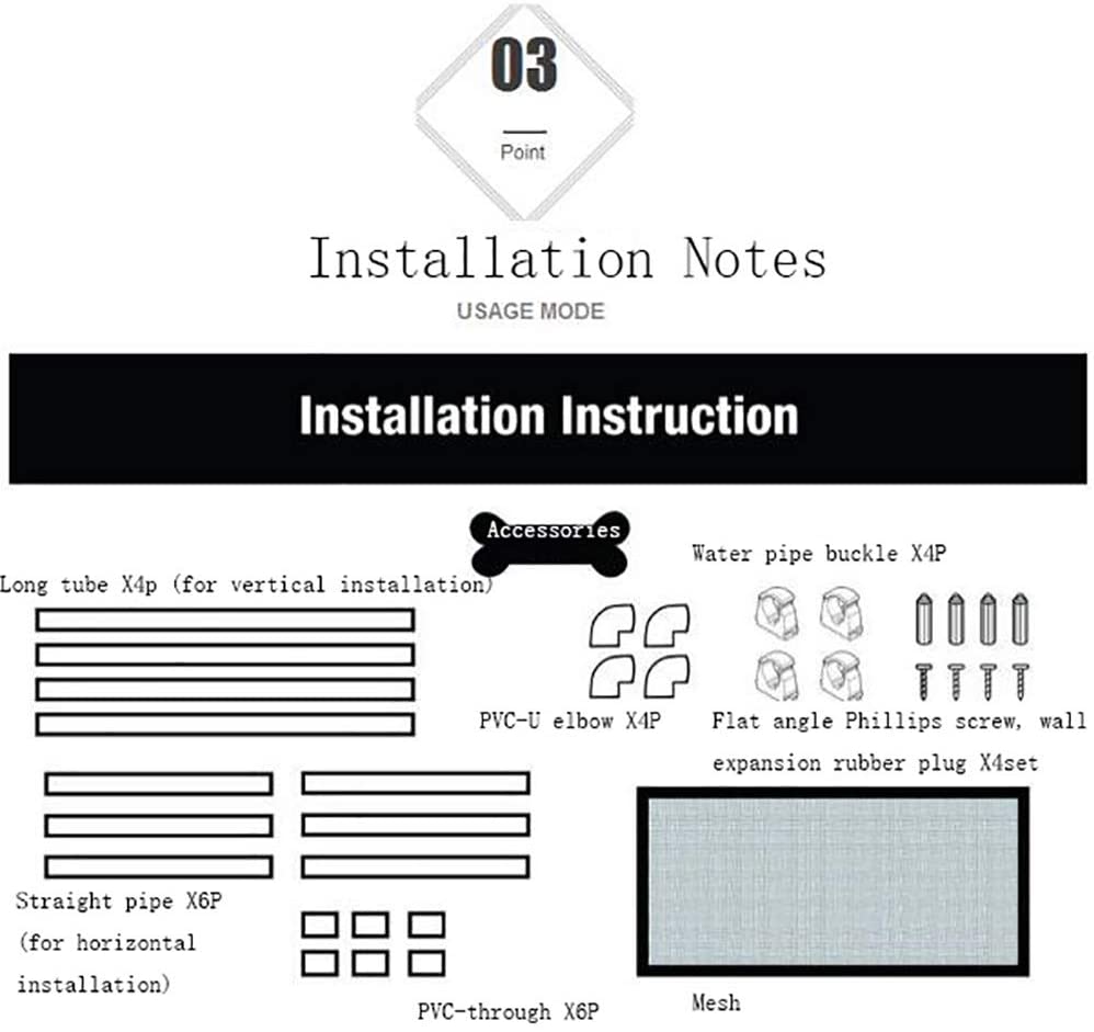  WXJHA Puerta del Perro casero mágica Puerta fácil de Instalar y con Cerradura Safe Guard para Aislamiento Perros Pet Net Interior y Puerta de Seguridad al Aire Libre Instalar en Cualquier Lugar 