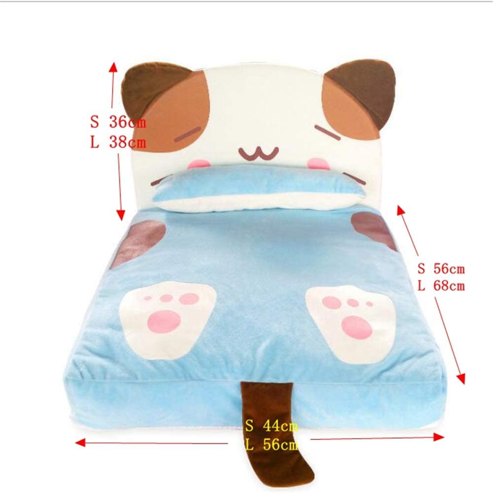  XYBB Cama Perro Ropa de Cama para Perros Cachorros Princesa de otoño Rosa Invierno Mascota Sofá Cojín Cama Perrera para Cachorros L 68x56x38cm Rosa 