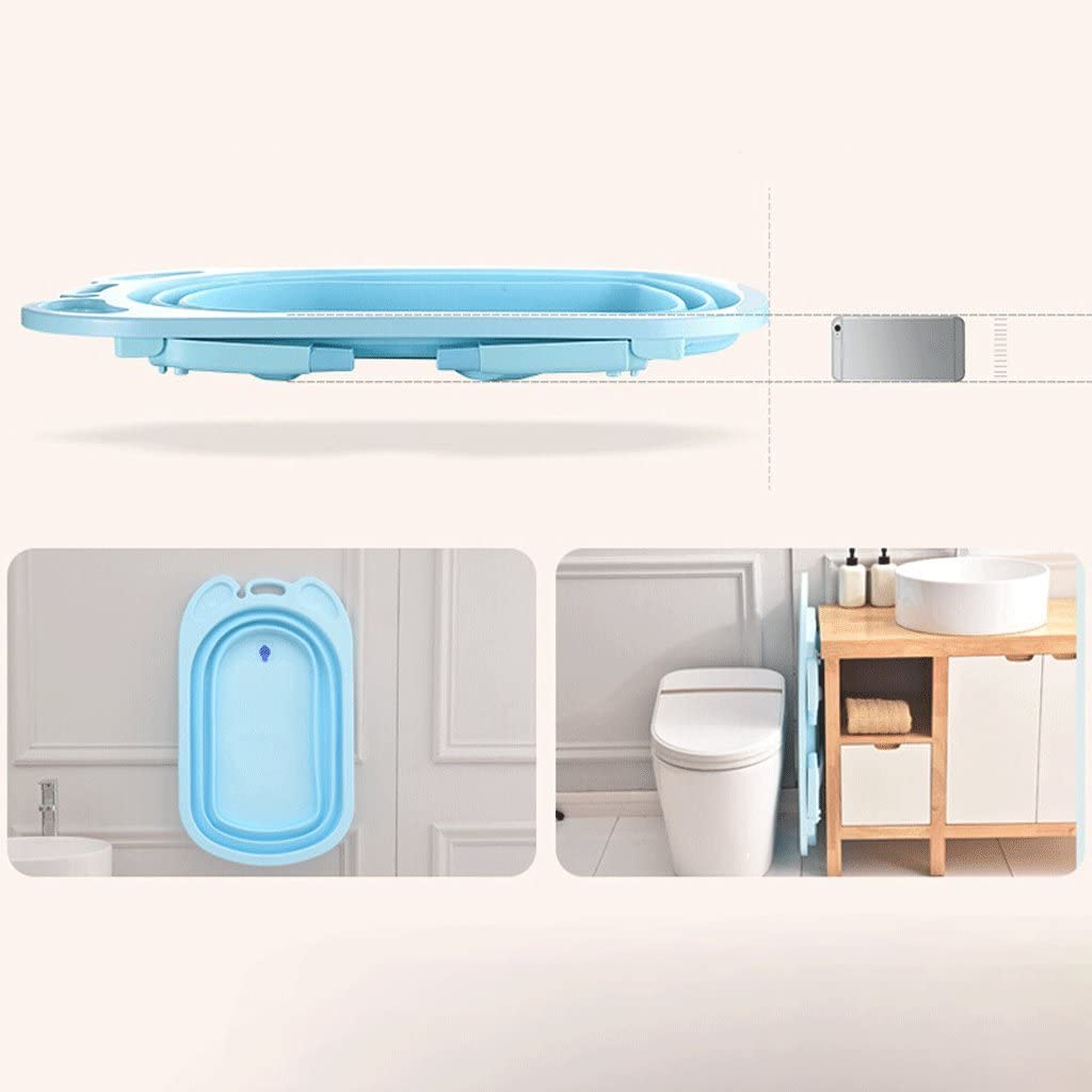  YC electronics Tina de baño plástica Plegable del Perro, Lavabo de baño del Perro del Gato del Animal doméstico, Piscina del Animal doméstico, 82 * 50 * 23cm (Color : Pink) 