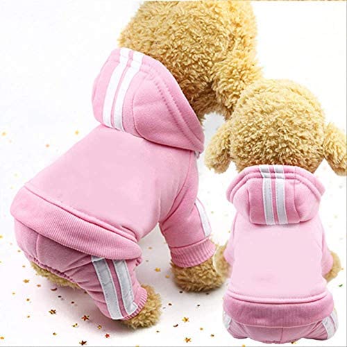  YMKWQF Ropa para Mascotas Primavera Ropa para Perros para Perros Monos Mono para Mascotas Cachorro Ropa para Perros Abrigo para Perros Mascotas Gruesas Ropa para Perros Chihuahua L 3-4.2Kg Rosa 