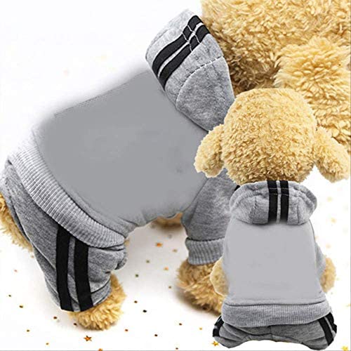  YMKWQF Ropa para Mascotas Primavera Ropa para Perros para Perros Monos Mono para Mascotas Cachorro Ropa para Perros Abrigo para Perros Mascotas Gruesas Ropa para Perros Chihuahua M 2-3Kg Gris 