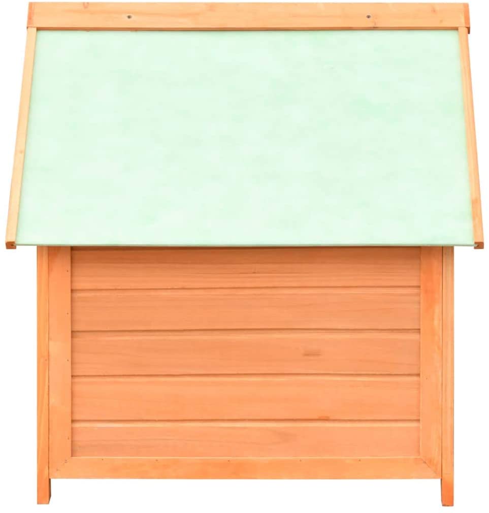  yorten Caseta para Perros Madera Maciza de Pino y Abeto para Espacio Exterior Tejado Impermeable 72x85x82 cm Marrón y Verde 