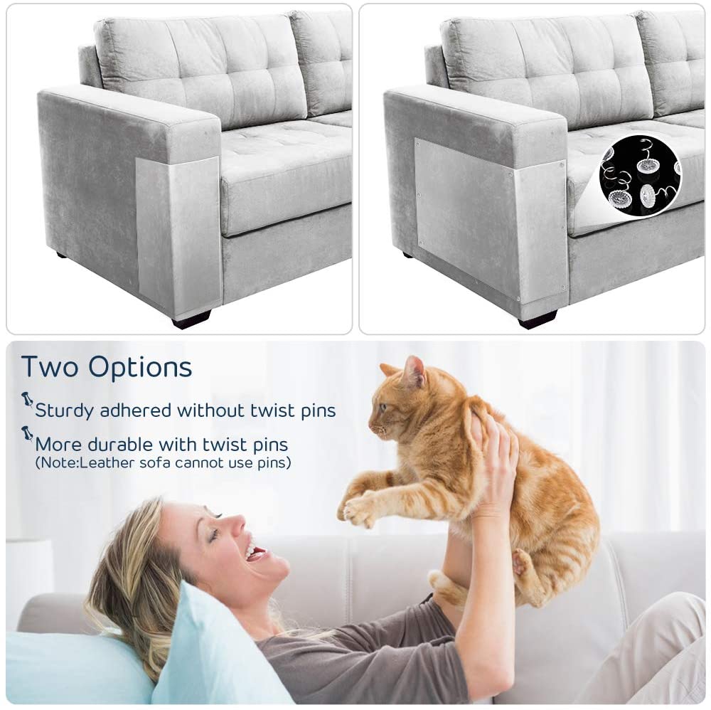  YOUTHINK Protector de Arañazos de Gatos, 8 pcs Protector de Muebles Gatos, Stop Cat Scratching Couch, Puerta y Otros Muebles y Asiento para el automóvil, Antiarañazos y Protección de Muebles 