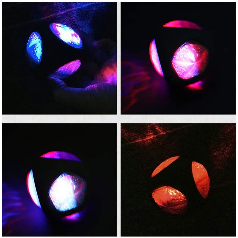  ysylxy - Pelotas de Goma para Perro Luminosas, Resistentes a la mordida, Juguete para Mascotas con Sonido y luz 