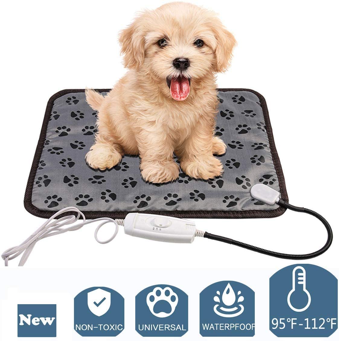  Yungo Manta Eléctrica para Perro y Gatos Interior, Almohadilla Térmica Impermeable Mascotas para Mascotas Gatos y Perros Recién Nacidos/Pequeños/Ancianos (45 * 45CM) 