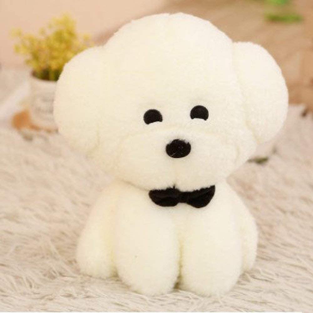  Yzhome Juguete De Peluche De Simulación Bichon Frise para Perros De 25 Cm, Lindo Peluche Suave para Niños, Juguetes De Regalo 