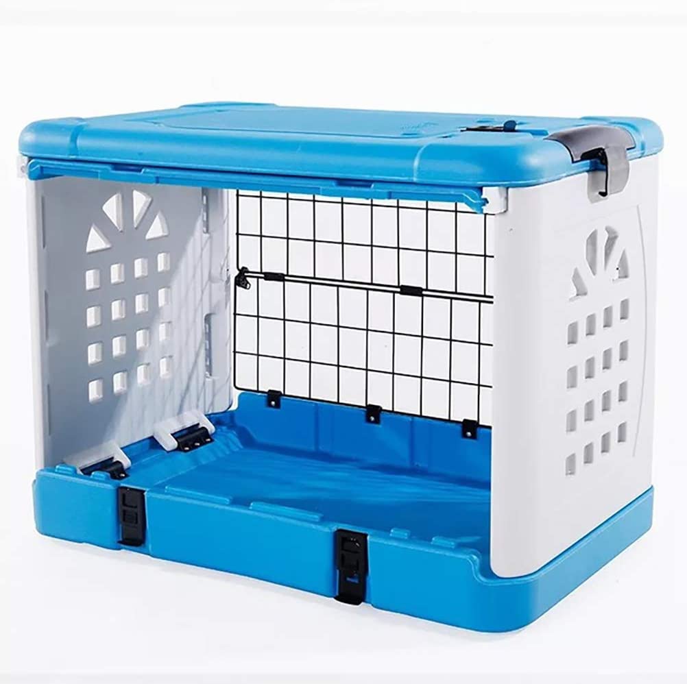  Zhyaj Jaula para Perros, Transportín Plegable para Mascotas, Jaula De Transporte - 2 Puertas Premium Coche Portátil Nido De Cachorros Caja De Aire De Nido De Gato 