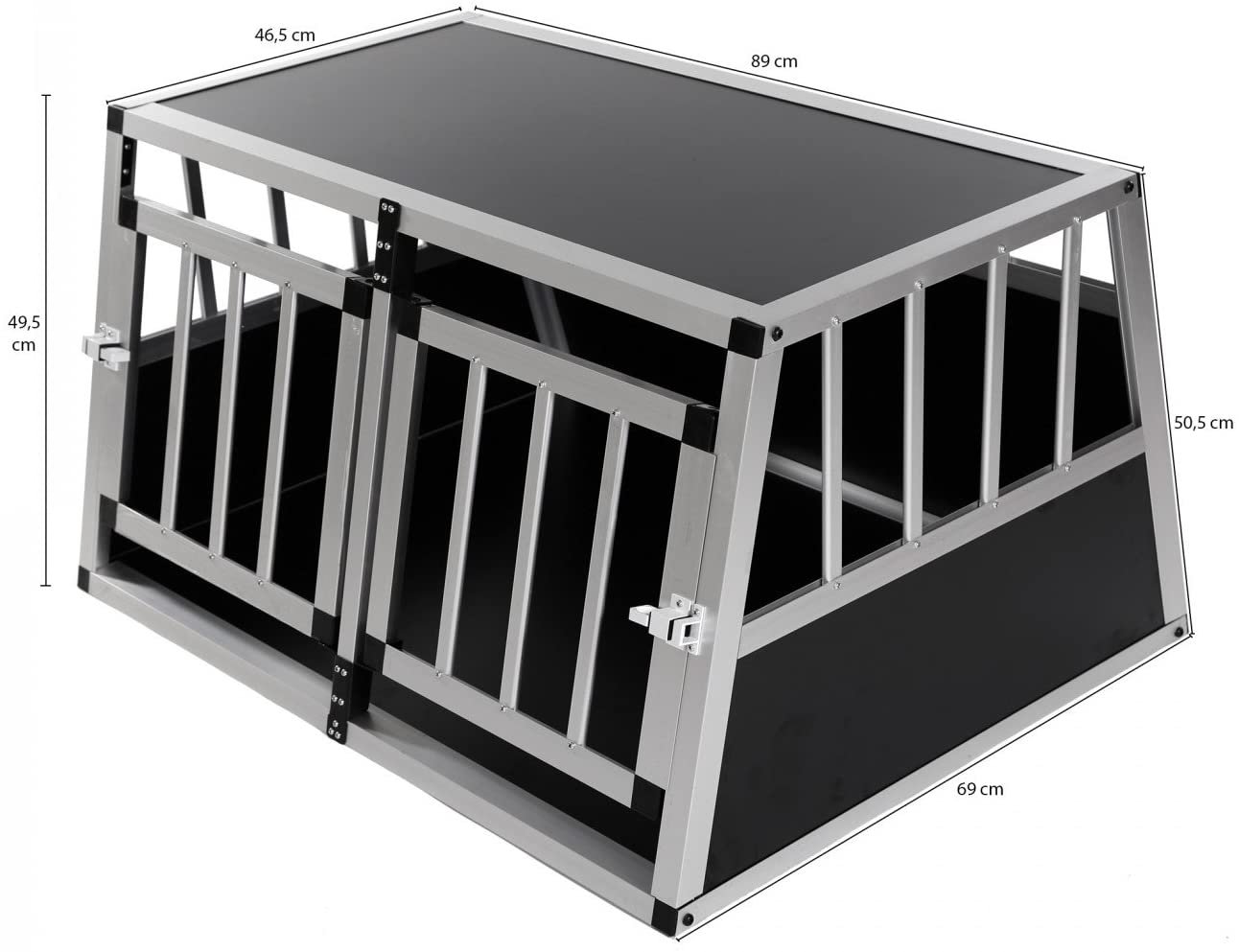  ZOOMUNDO Transportín para Perros/Jaula de Transporte de Aluminio - 2 Puertas Premium 