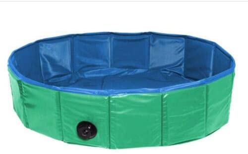  100 * 30 cm Grande de plástico Duro Plegable Plegable para remar Perro Piscina para Mascotas Perro Plegable para Mascotas casa de natación Cama Piscina de Verano Verde 