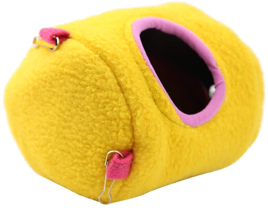  1PC Amarillo Felpa De AlgodóN Lindo Perro De Mascota Casa Hamaca Camas Colgantes del áRbol De Forma Arqueada del Gato del Perro De Perrito De Estar Nido Casa En Rata HáMster Ardilla 