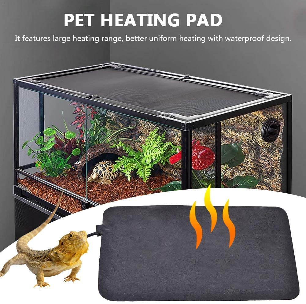  abiet Manta Termica Reptiles, Ajustable Reptil Heat Mat con Control De Temperatura para Reptiles Tortuga, Tortuga, Serpientes, Lagartos, Geckos, Arañas, Orugas 