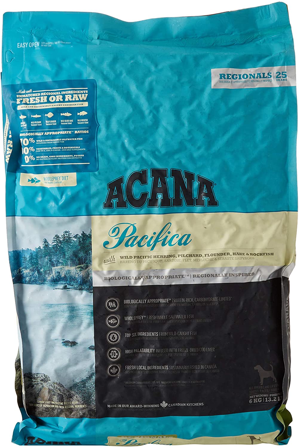  ACANA Pacifica Comida para Perro 6 KG 1 Saco 