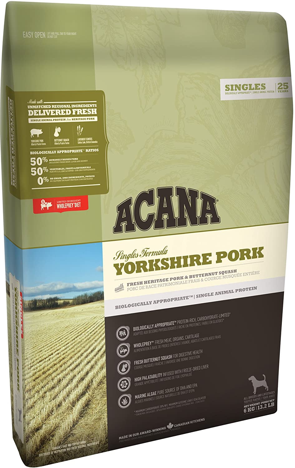  ACANA Yorkshire Pork Comida para Perros - 11400 gr 