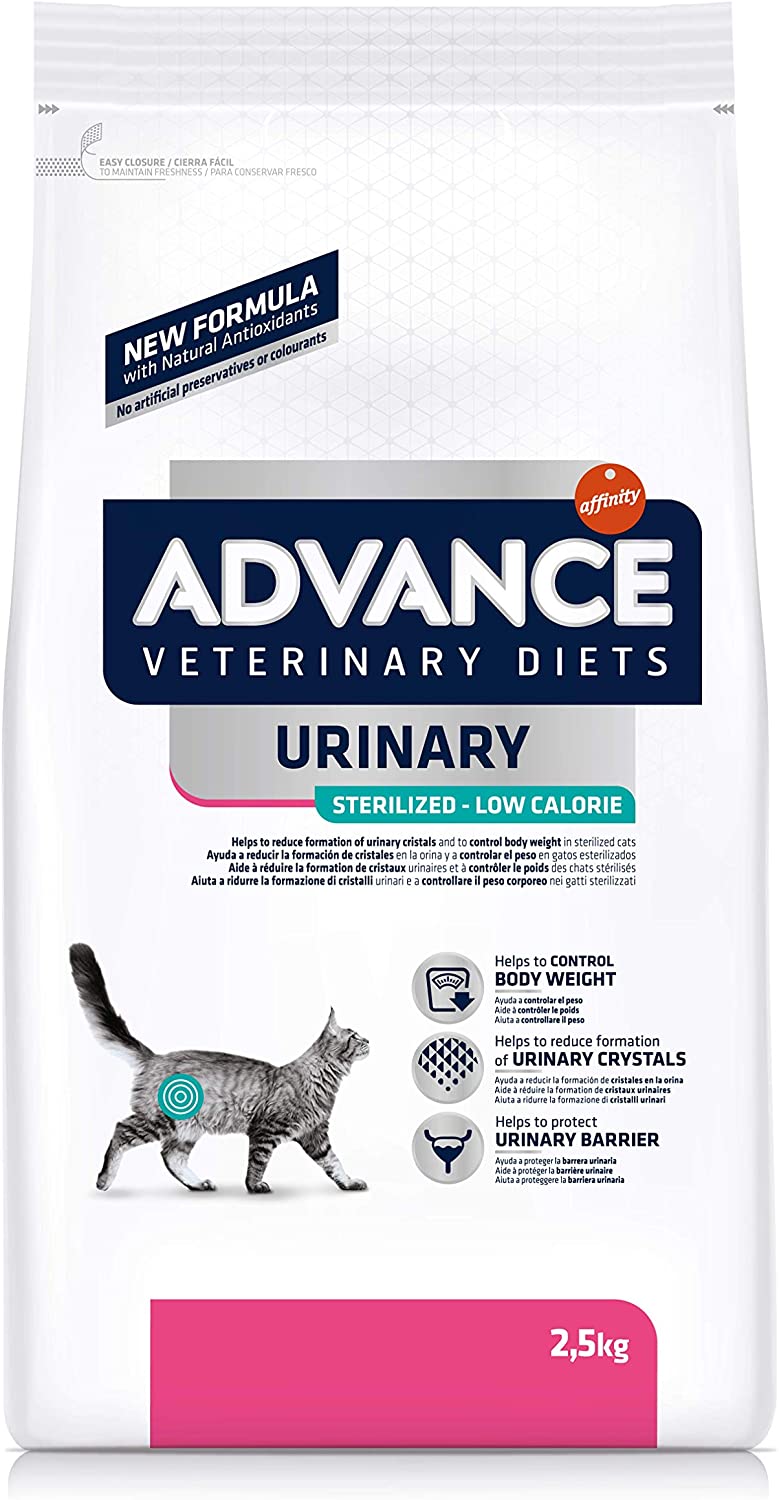  Advance Veterinary Diets Urinary Low Calorie - Pienso para Gatos, 2.5 kg 