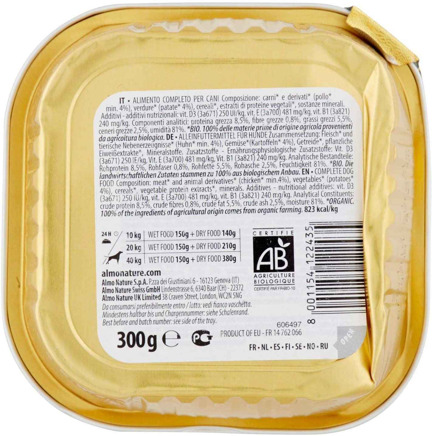  almo nature Bio Pate Dog 300 g (Pack de 9) 