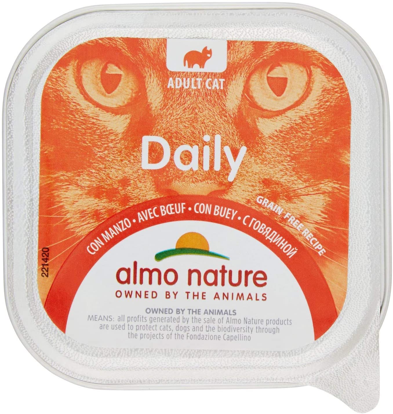  ALMO NATURE Daily menu bio manzo umido gatto gr. 100 - Mangimi umidi per gatti 