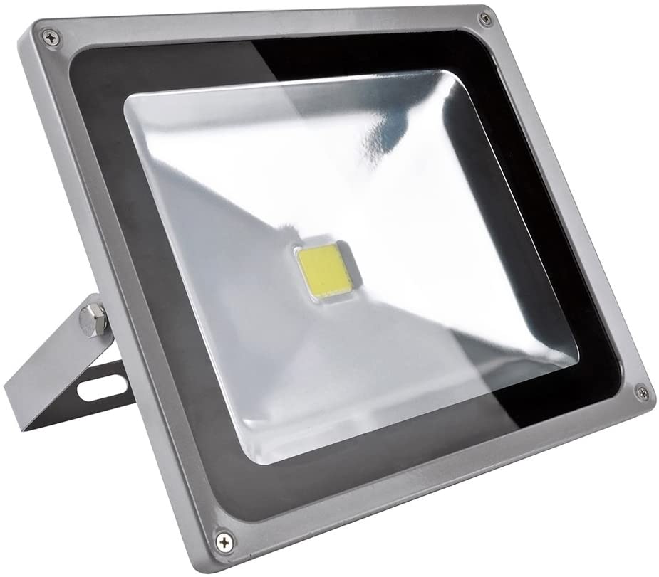  ALPHA DIMA 50W Proyectores LED Focos de Luz Iluminador Focos de Pared Para Exteriores Proyectores de Aluminio Plateado IP65 a Prueba de Agua [Clase de eficiencia energética A+++]